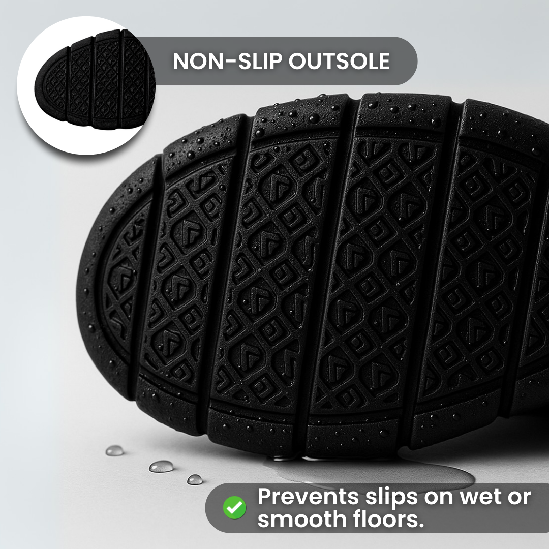 Ofurþægir - heilsu- og styðjandi gönguskór (svört fótasól útgáfa)